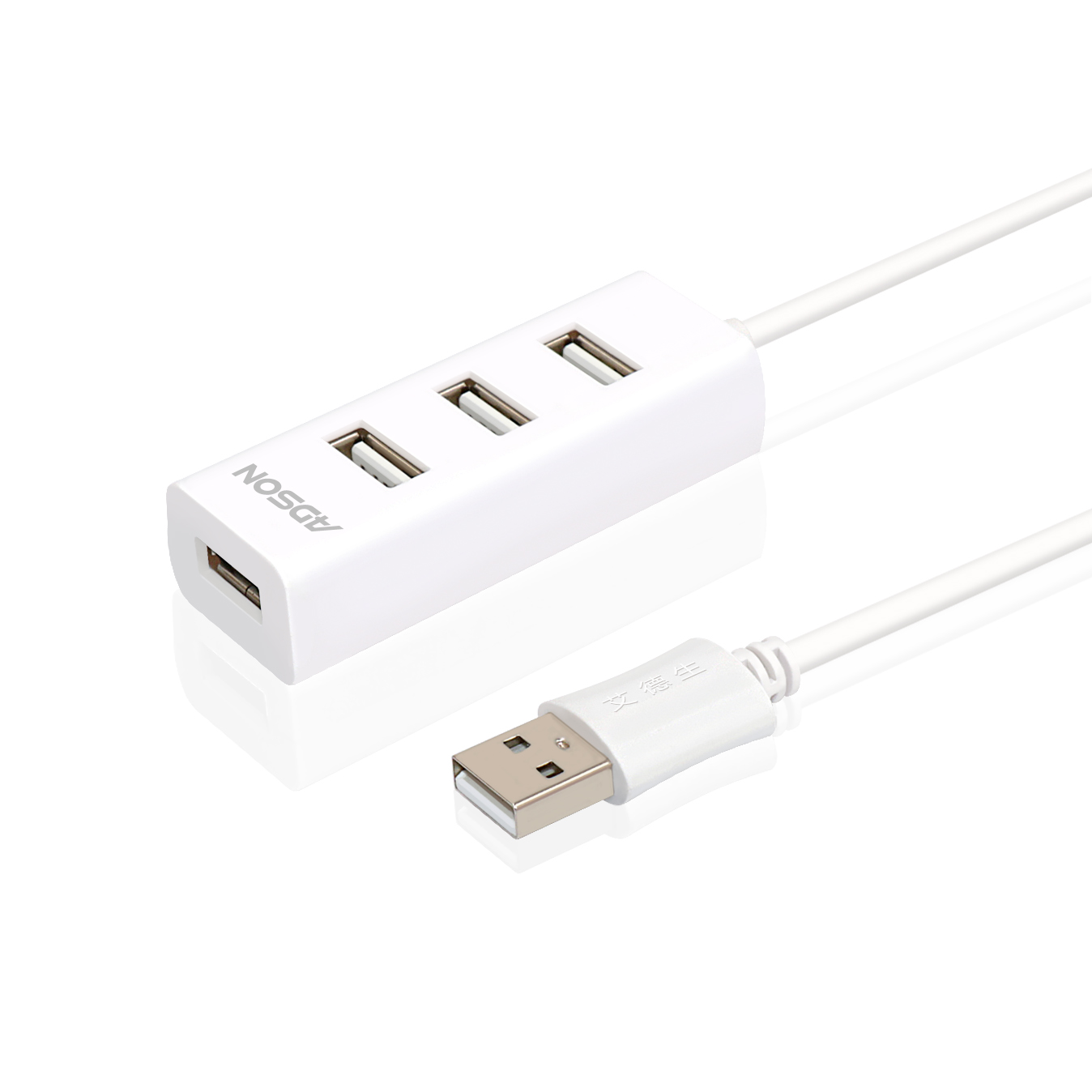 USB2.0四口集线器-白色ABS(仅传输数据)-26428